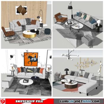 Combo Sofa - Sketchup Models By NhaTay