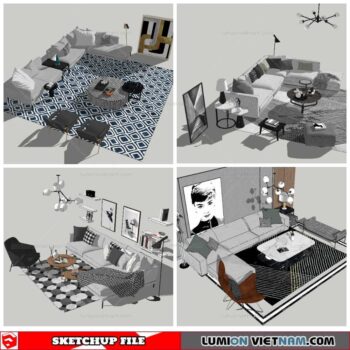 Combo Sofa - Sketchup Models By NhaTay