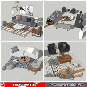 Combo Sofa - Sketchup Models By NhaTay