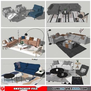 Combo Sofa - Sketchup Models By NhaTay