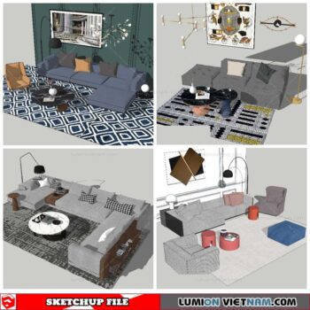 Combo Sofa - Sketchup Models By NhaTay