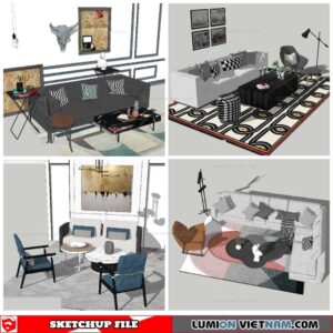 Combo Sofa - Sketchup Models By NhaTay