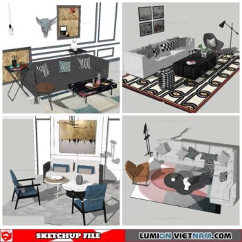 Combo Sofa - Sketchup Models By NhaTay