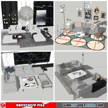 Combo Sofa - Sketchup Models By NhaTay