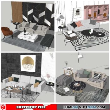 Combo Sofa - Sketchup Models By NhaTay