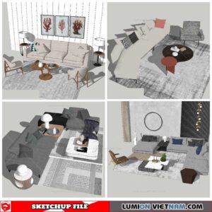 Combo Sofa - Sketchup Models By NhaTay