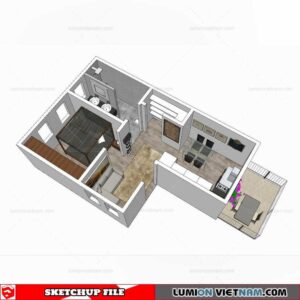 Apartment Room - Sketchup Model