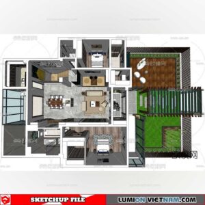 Apartment Room - Sketchup Model