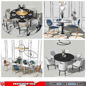 Dining Table Classic Style - Sketchup Models By NhaTay