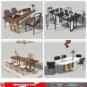 Dining Table Classic Style - Sketchup Models By NhaTay
