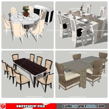 Dining Table Classic Style - Sketchup Models By NhaTay
