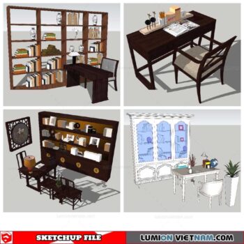 Workplace Sketchup 3D Models By Nha Tay