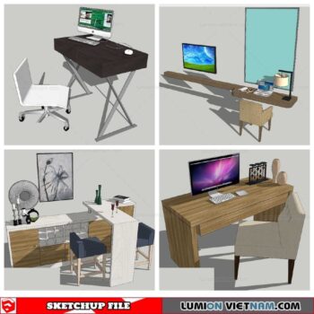 Workplace Sketchup 3D Models By Nha Tay