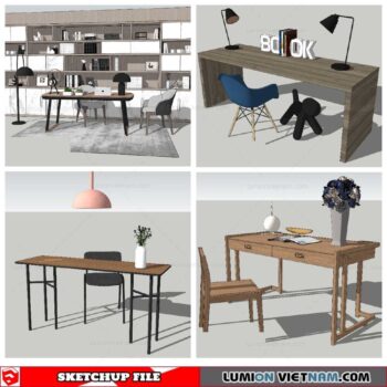 Workplace Sketchup 3D Models By Nha Tay