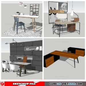Workplace Sketchup 3D Models By Nha Tay