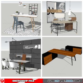 Workplace Sketchup 3D Models By Nha Tay