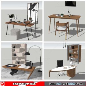 Workplace Sketchup 3D Models By Nha Tay