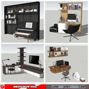Combo Desk - Sketchup Models By NhaTay