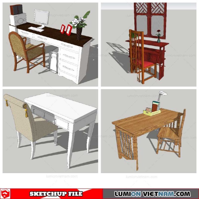 Workplace Sketchup 3D Models By Nha Tay