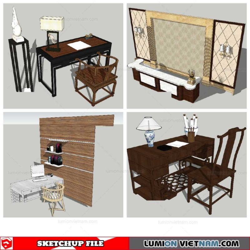 Workplace Sketchup 3D Models By Nha Tay
