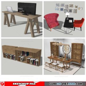Workplace Sketchup 3D Models By Nha Tay