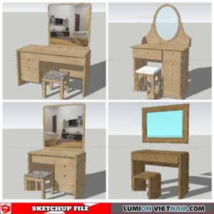 Makeup Table - Sketchup Models By NhaTay