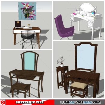 Makeup Table - Sketchup Models By NhaTay