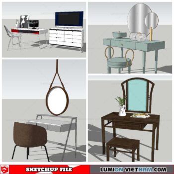 Makeup Table - Sketchup Models By NhaTay