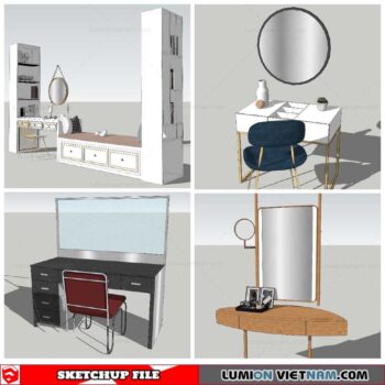 Makeup Table - Sketchup Models By NhaTay