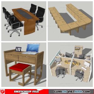 Workplace Sketchup 3D Models By Nha Tay