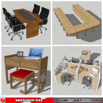 Workplace Sketchup 3D Models By Nha Tay