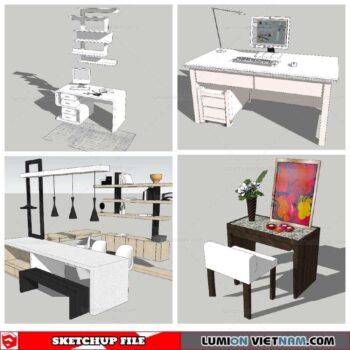 Workplace Sketchup 3D Models By Nha Tay