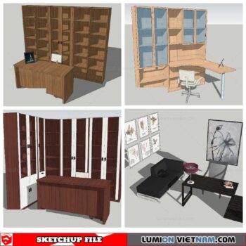Workplace Sketchup 3D Models By Nha Tay