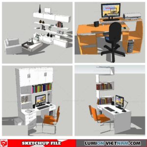 Workplace Sketchup 3D Models By Nha Tay