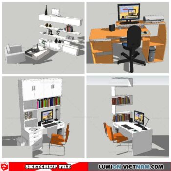 Workplace Sketchup 3D Models By Nha Tay