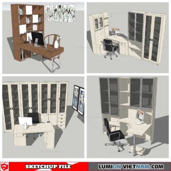 Workplace Sketchup 3D Models By Nha Tay