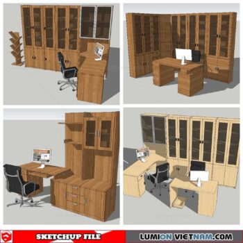 Workplace Sketchup 3D Models By Nha Tay