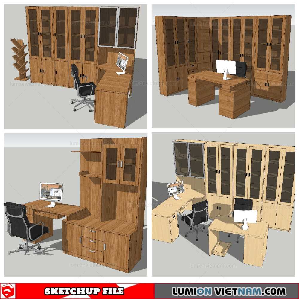 050921-Combo-Desk-(14)-Sketchup-Models