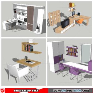 Workplace Sketchup 3D Models By Nha Tay