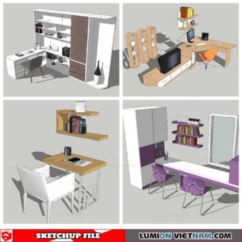 Workplace Sketchup 3D Models By Nha Tay