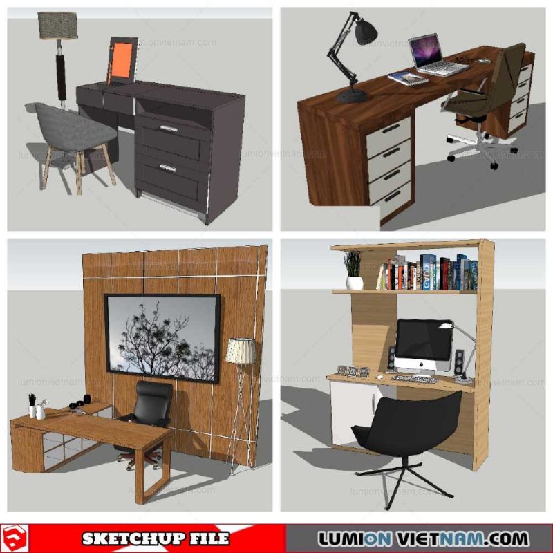 Workplace Sketchup 3D Models By Nha Tay