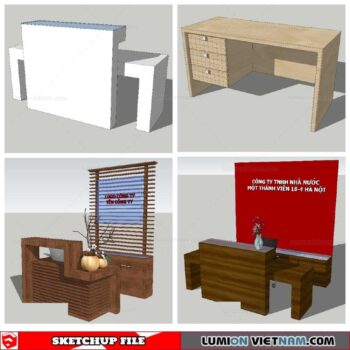 Workplace Sketchup 3D Models By Nha Tay