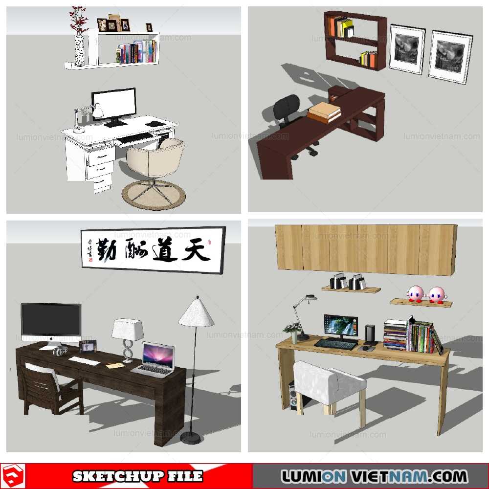 050921-Combo-Desk-(5)-Sketchup-Models