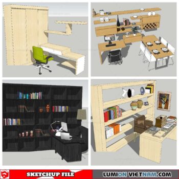 Workplace Sketchup 3D Models By Nha Tay