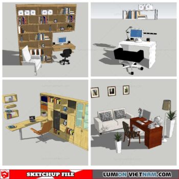 Workplace Sketchup 3D Models By Nha Tay