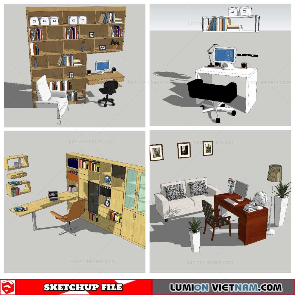 050921-Combo-Desk-(9)-Sketchup-Models