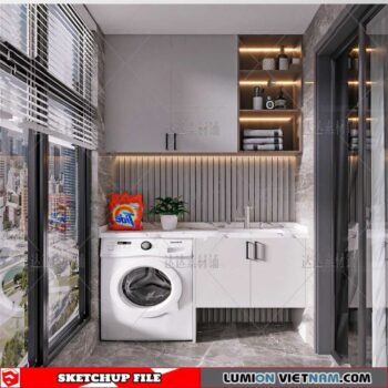Laundry room - Sketchup Models By Cuong covua