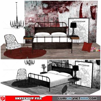 Combo Bed - Sketchup Models By Cuong covua