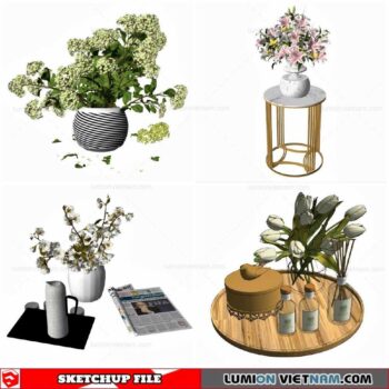 Flower Vase - Sketchup Models By Cuong Covua