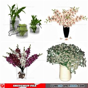 Flower Vase - Sketchup Models By Cuong Covua